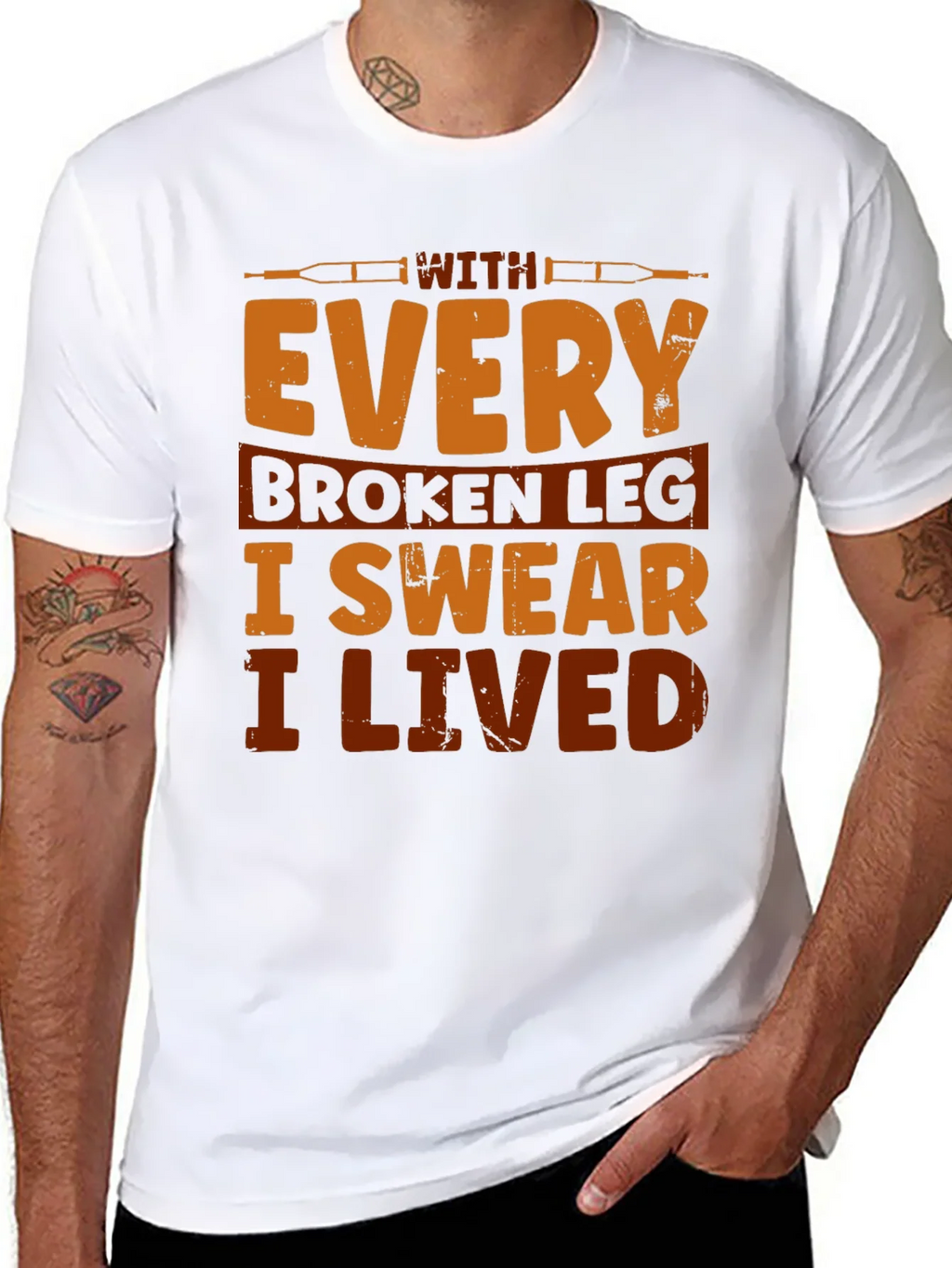 Broken Leg Humor T-Shirt product image 7