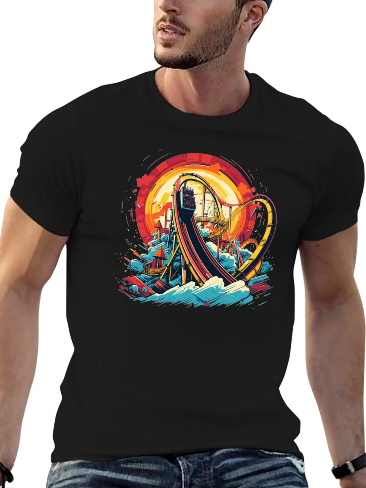 Roller Coaster Graphic Tee - Thrill Ride Design product image 6