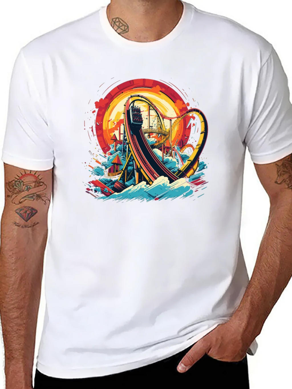 Roller Coaster Graphic Tee - Thrill Ride Design product image 7