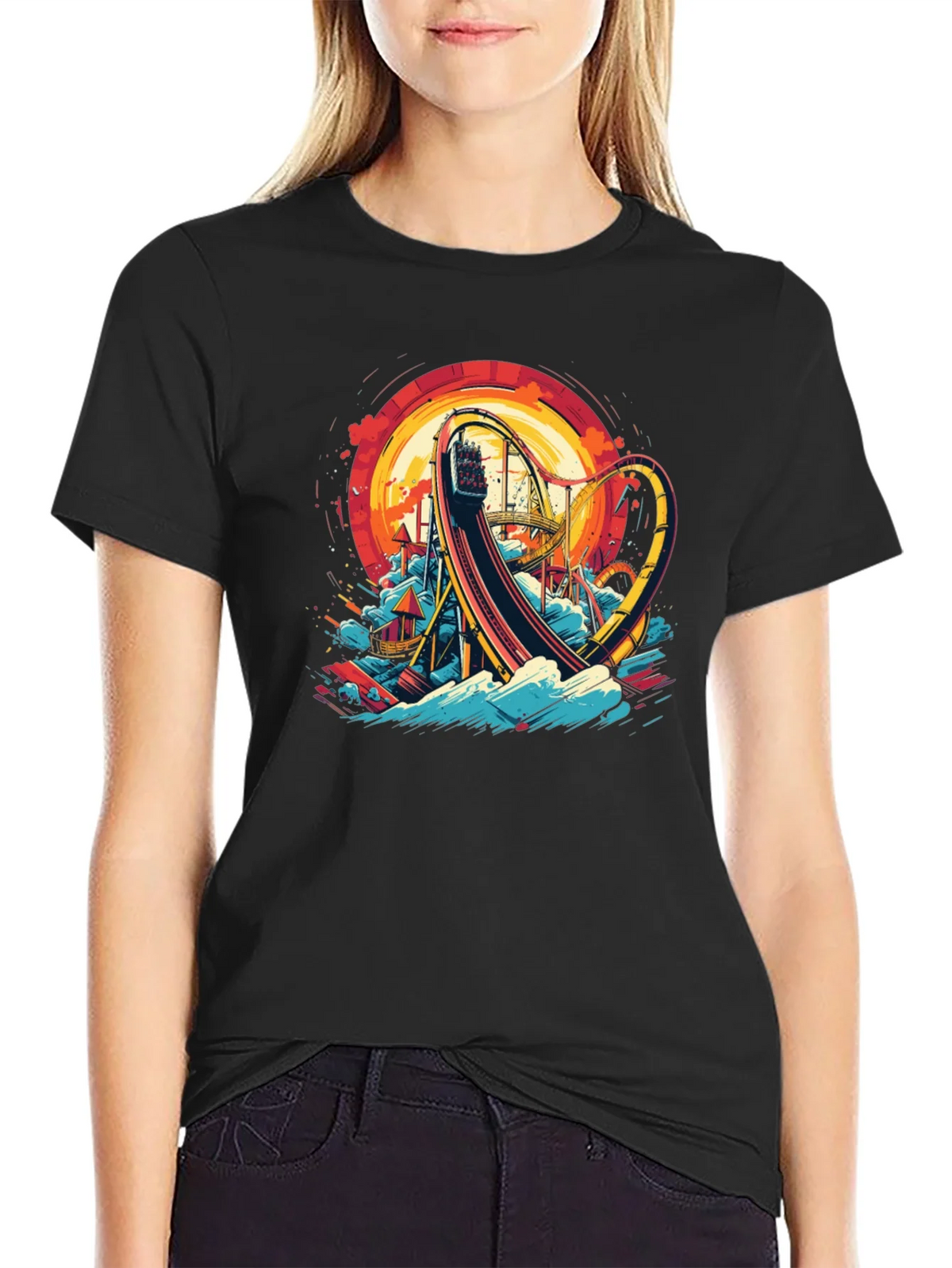 Roller Coaster Graphic Tee - Thrill Ride Design product image 2