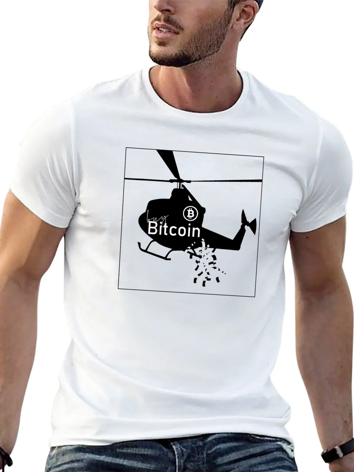 Bitcoin Helicopter T-Shirt - Crypto HODL Tee product image 6