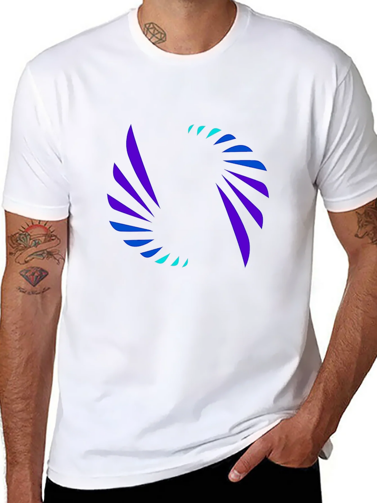 Abstract Swirl Graphic Tee - Modern Black T-Shirt product image 6