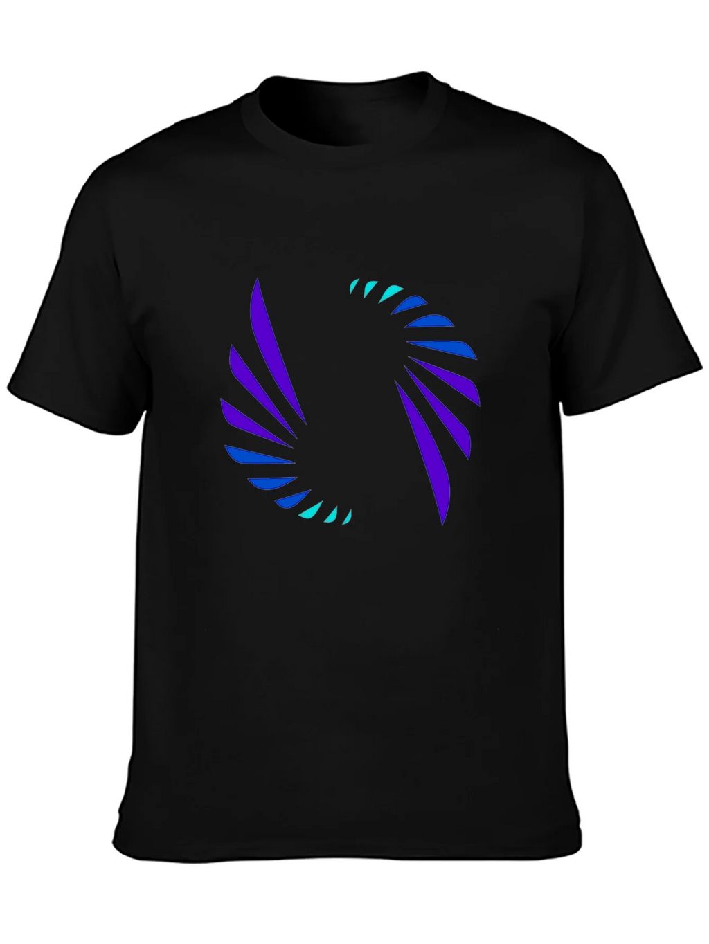 Abstract Swirl Graphic Tee - Modern Black T-Shirt product image 2