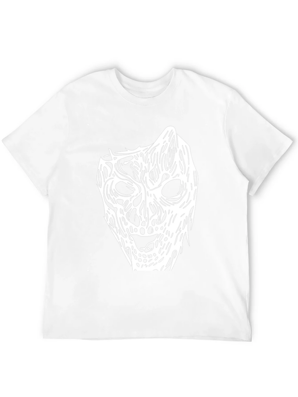 Horror Mask Graphic Tee - Black Cotton Shirt product image 11