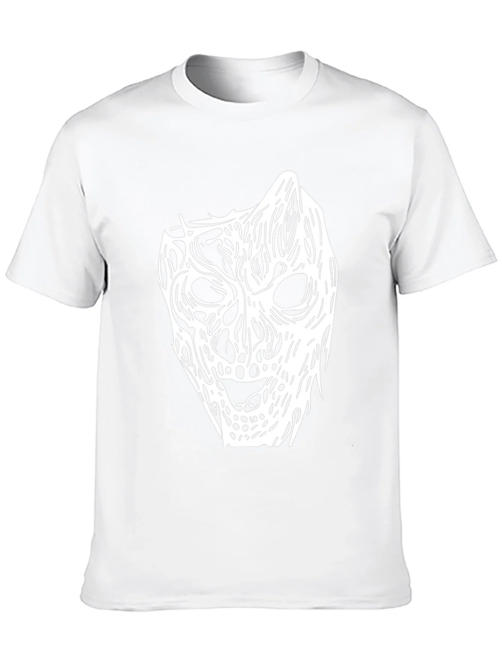 Horror Mask Graphic Tee - Black Cotton Shirt product image 9