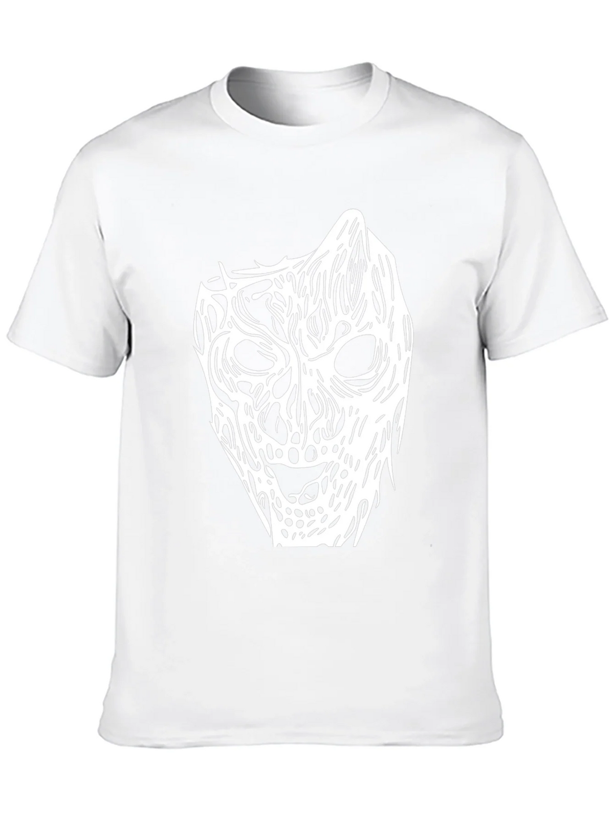 Horror Mask Graphic Tee - Black Cotton Shirt product image 9