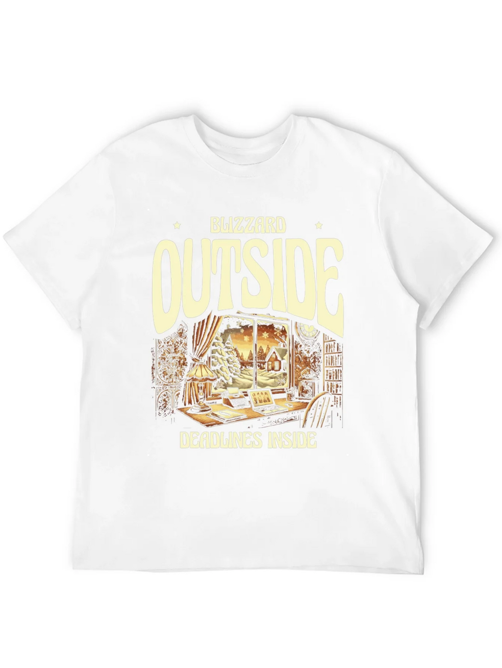 Blizzard Outside Deadlines Inside Graphic Tee product image 11