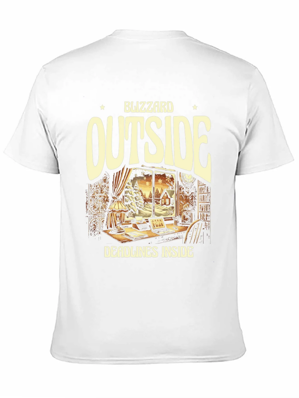 Blizzard Outside Deadlines Inside Graphic Tee product image 10