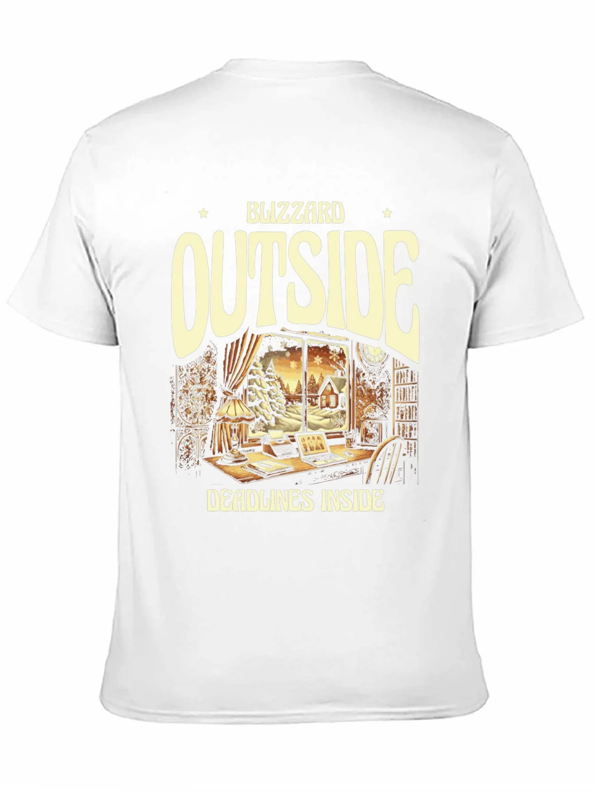 Blizzard Outside Deadlines Inside Graphic Tee product image 10
