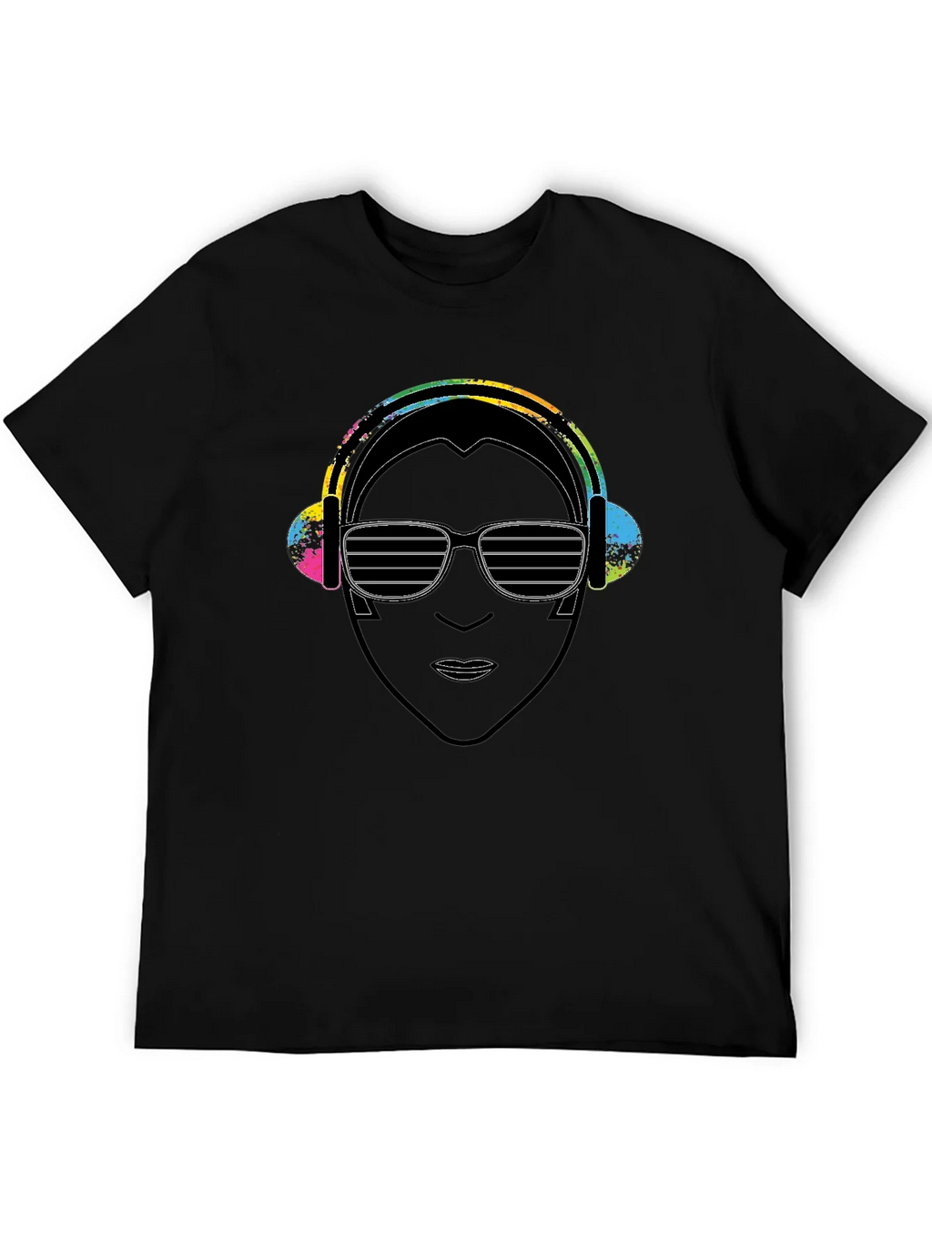 DJ Portrait Graphic Black T-Shirt product image 5