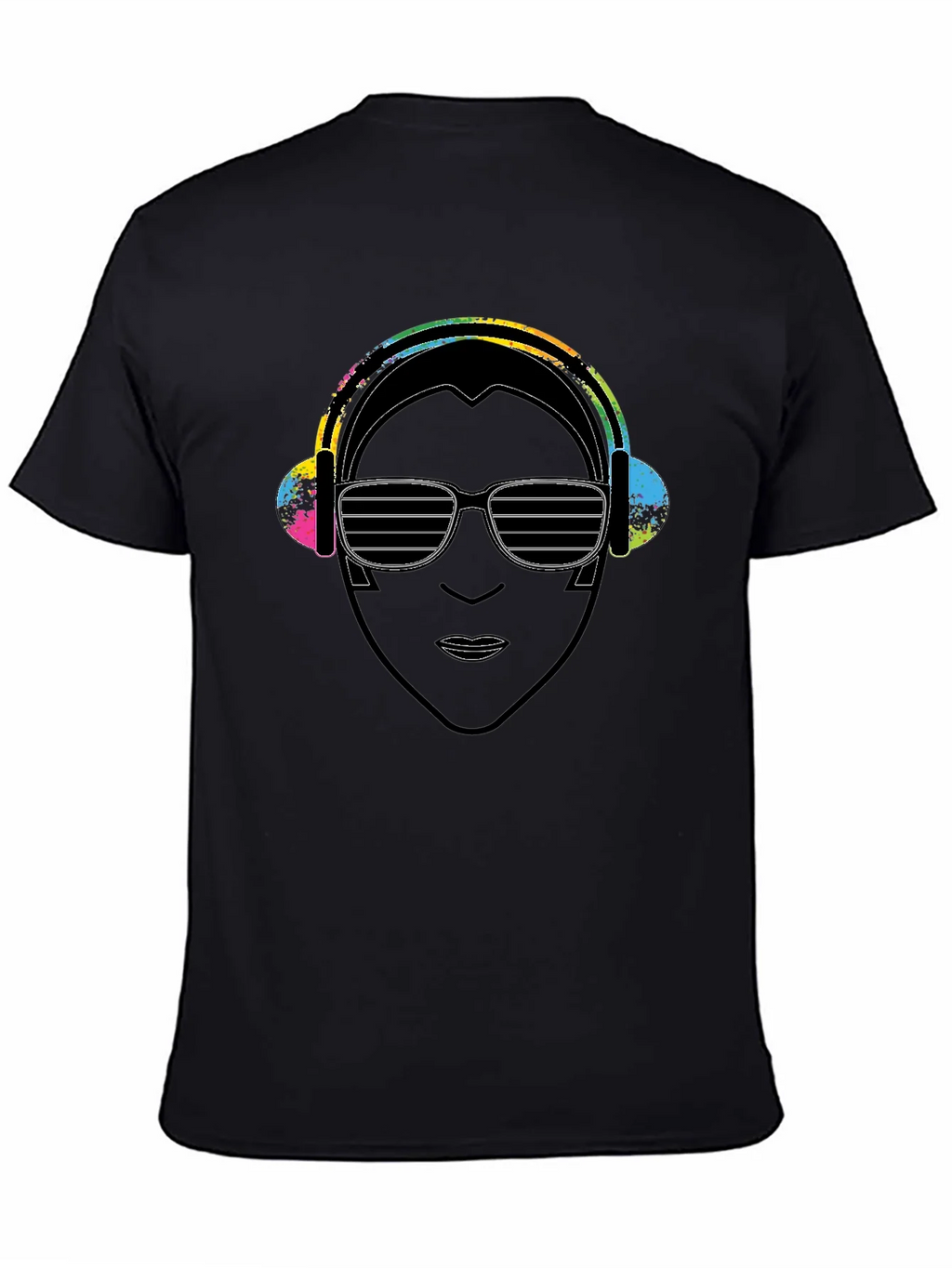 DJ Portrait Graphic Black T-Shirt product image 4