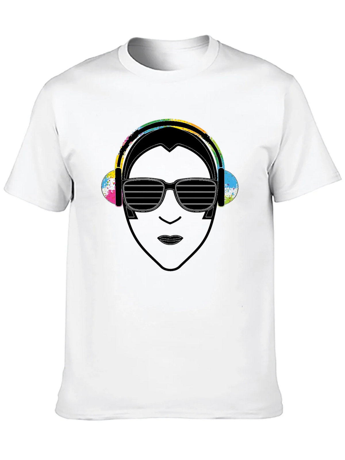 DJ Portrait Graphic Black T-Shirt product image 9