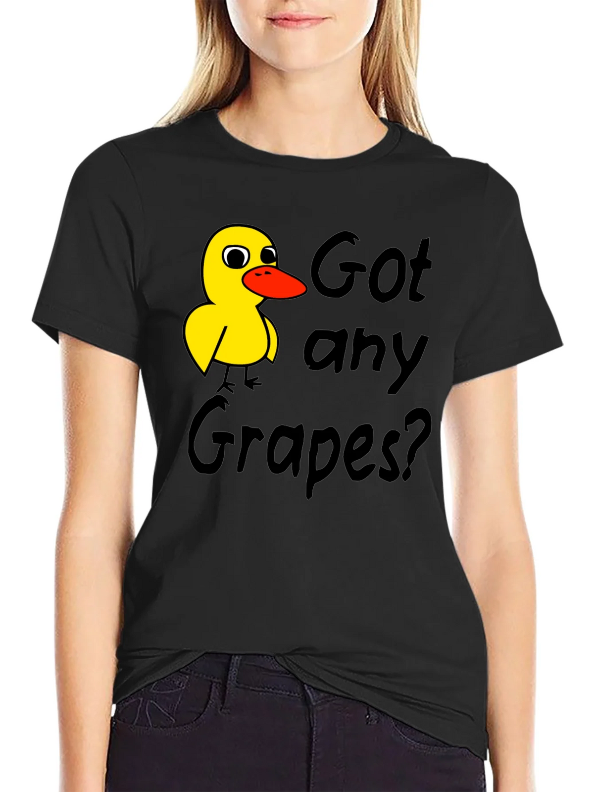 Got Any Grapes T-Shirt Duck Graphic Tee Black product image 2
