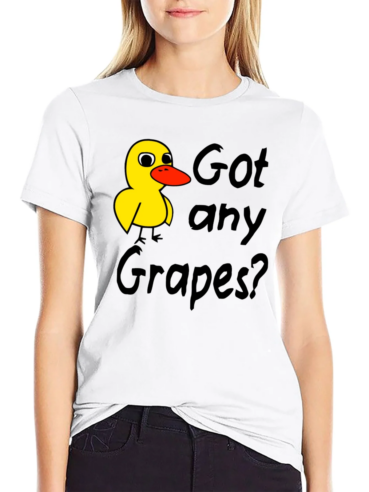 Got Any Grapes T-Shirt Duck Graphic Tee Black product image 8