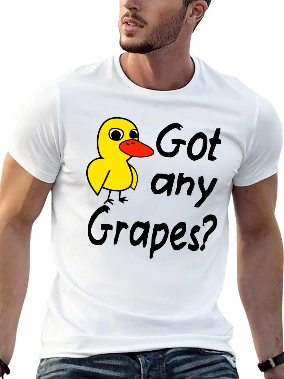 Got Any Grapes T-Shirt Duck Graphic Tee Black product image 12