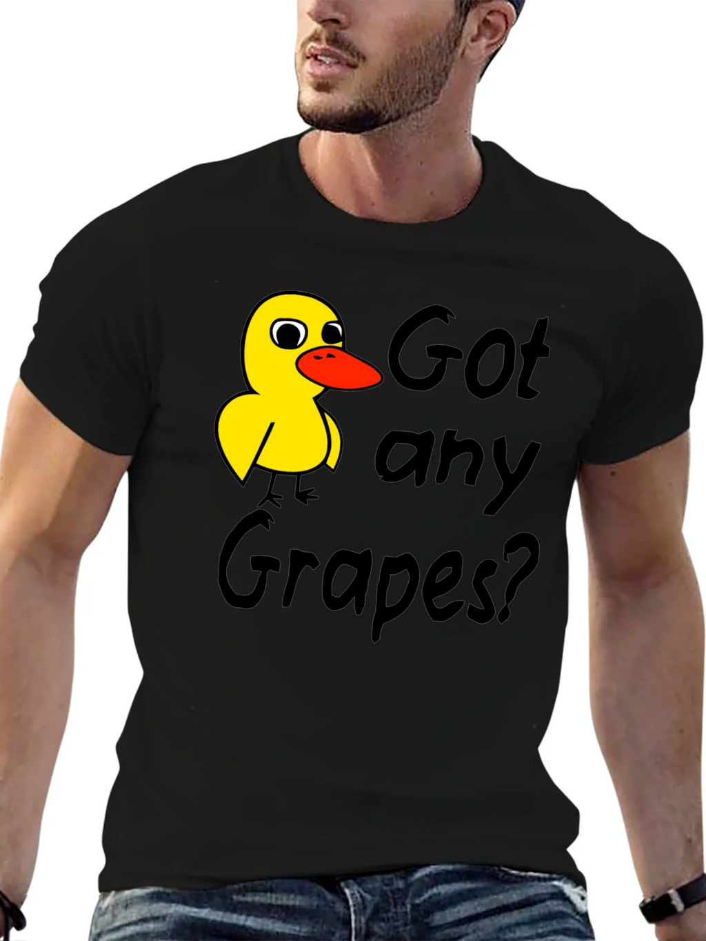Got Any Grapes T-Shirt Duck Graphic Tee Black product image 6