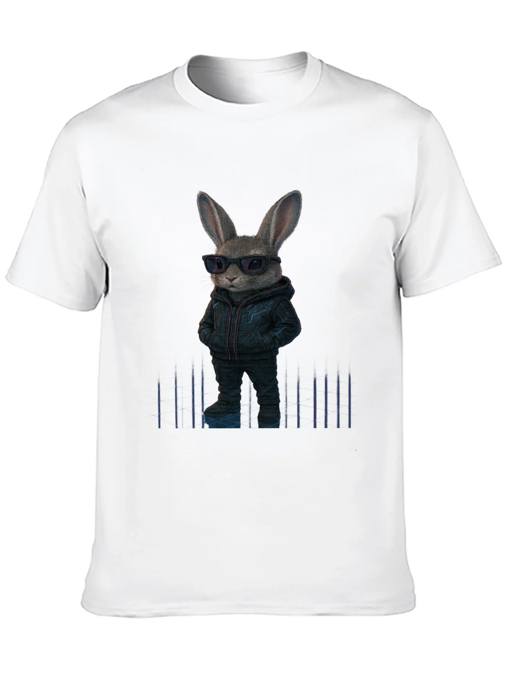 Cool Rabbit Graphic Black T-Shirt product image 9