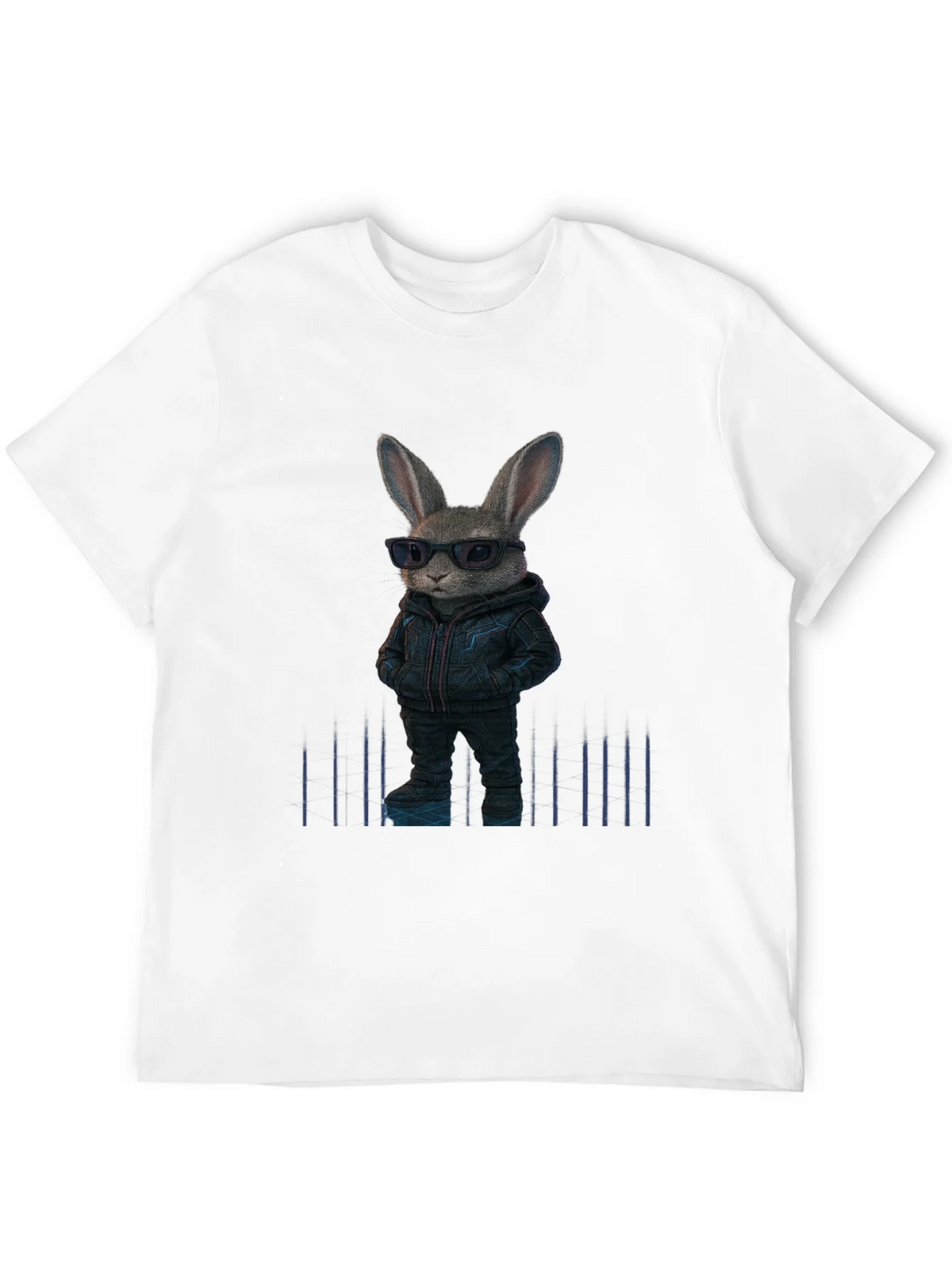 Cool Rabbit Graphic Black T-Shirt product image 11