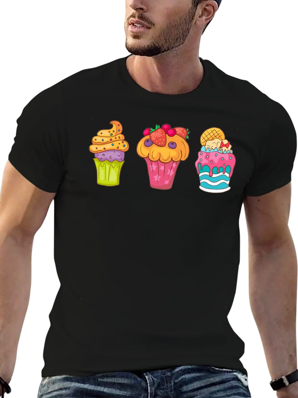 Cupcake Graphic Print Crewneck T-Shirt product image 6