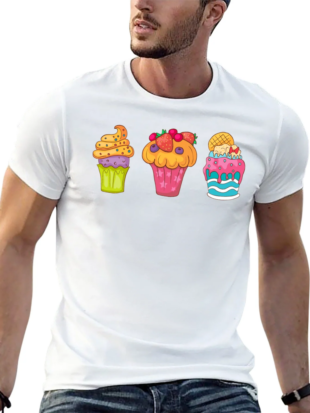 Cupcake Graphic Print Crewneck T-Shirt product image 12