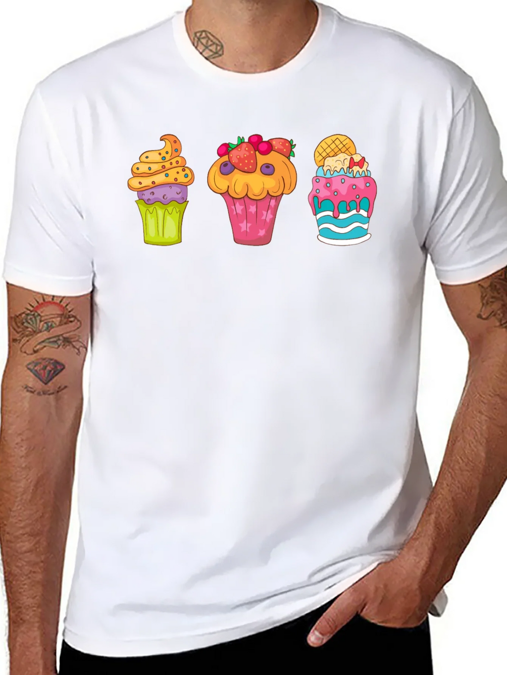 Cupcake Graphic Print Crewneck T-Shirt product image 7