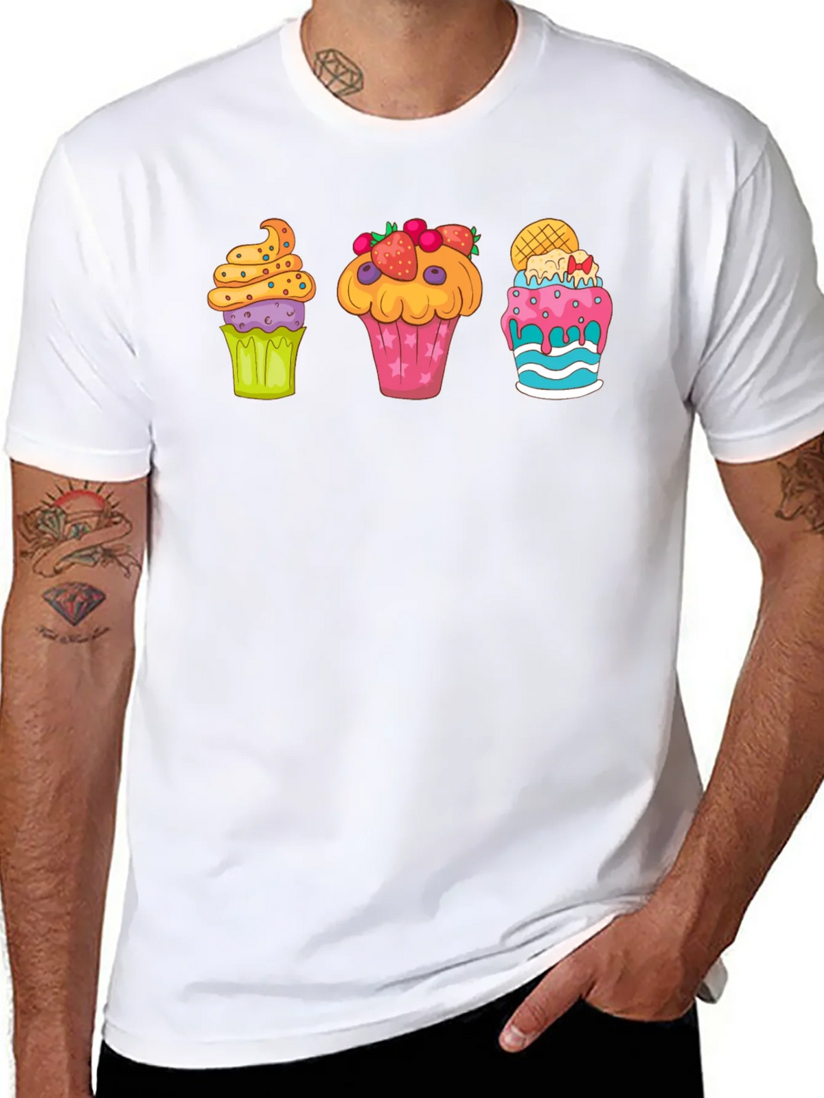 Cupcake Graphic Print Crewneck T-Shirt product image 7