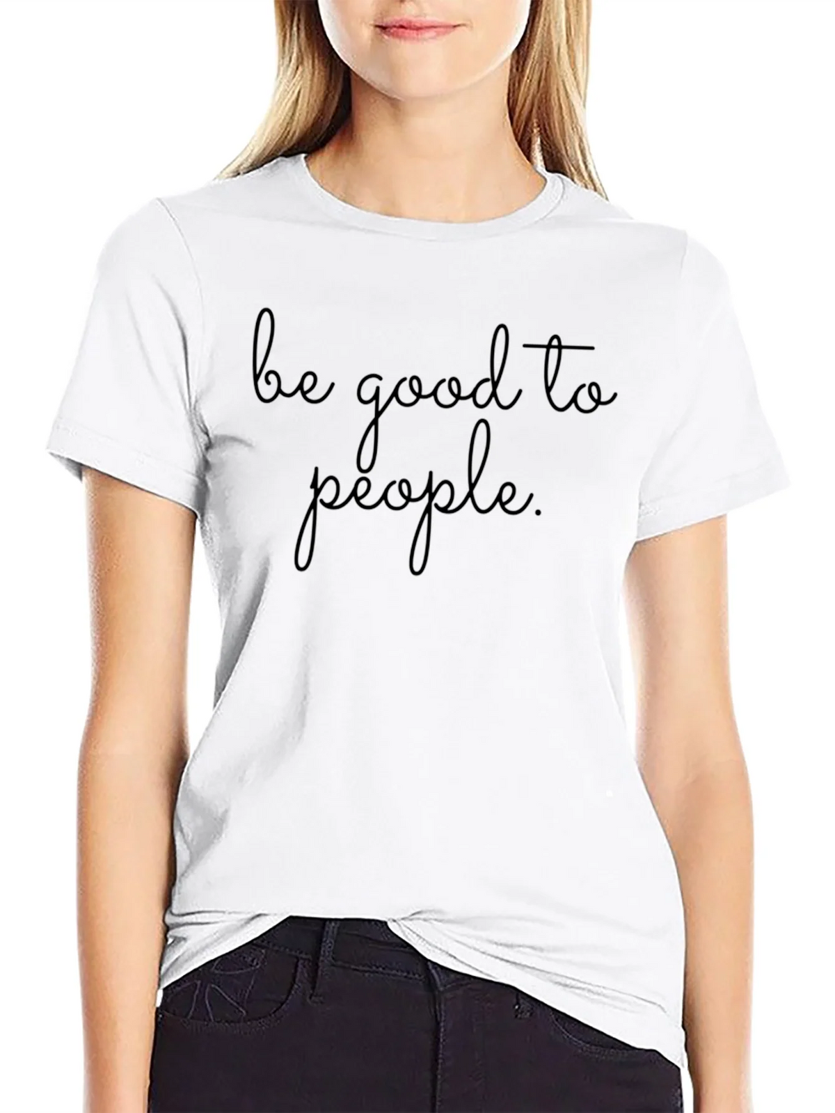 Be Good To People Graphic Tee - Soft Black T-Shirt product image 7