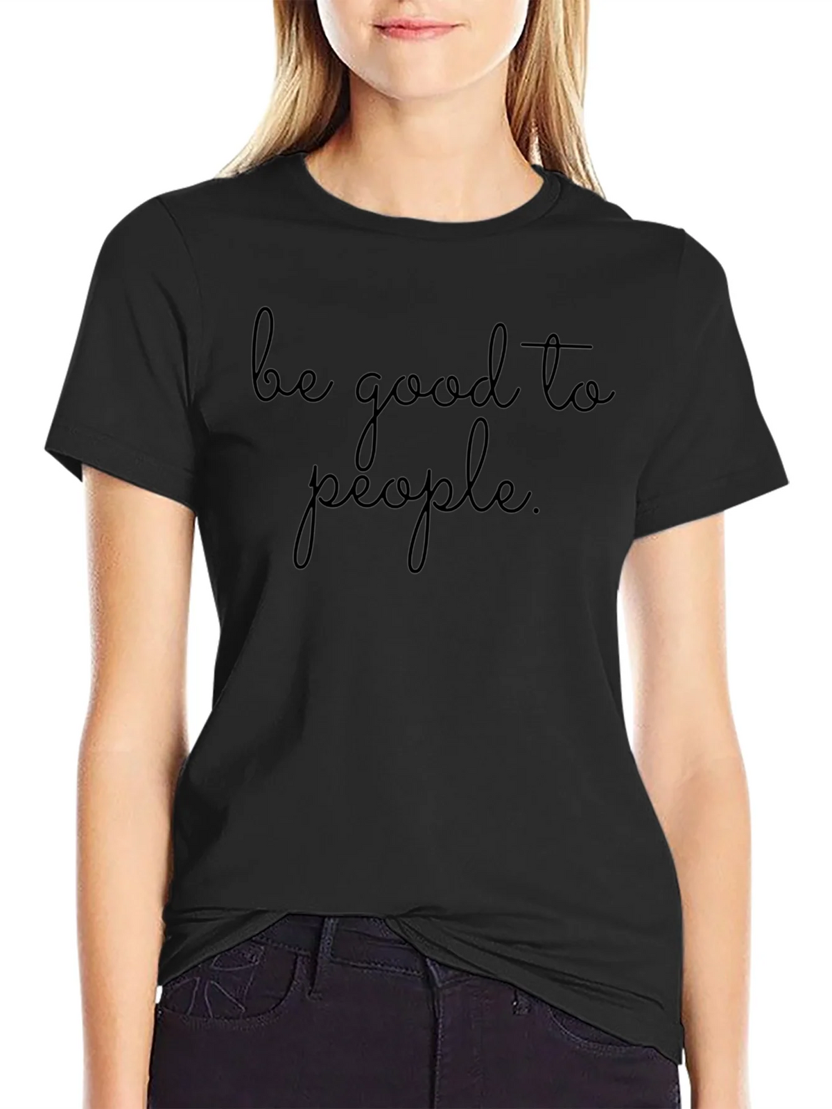 Be Good To People Graphic Tee - Soft Black T-Shirt product image 2