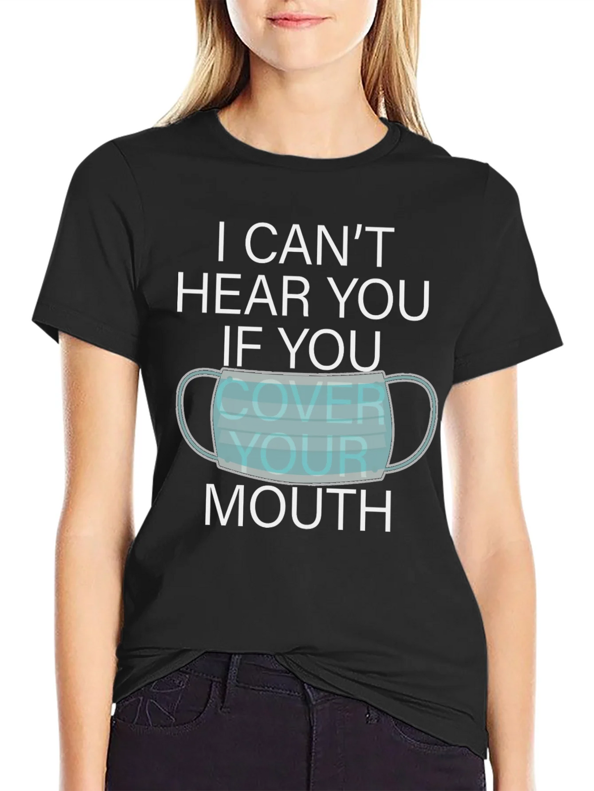 I Cant Hear You Face Mask Graphic T-Shirt product image 2