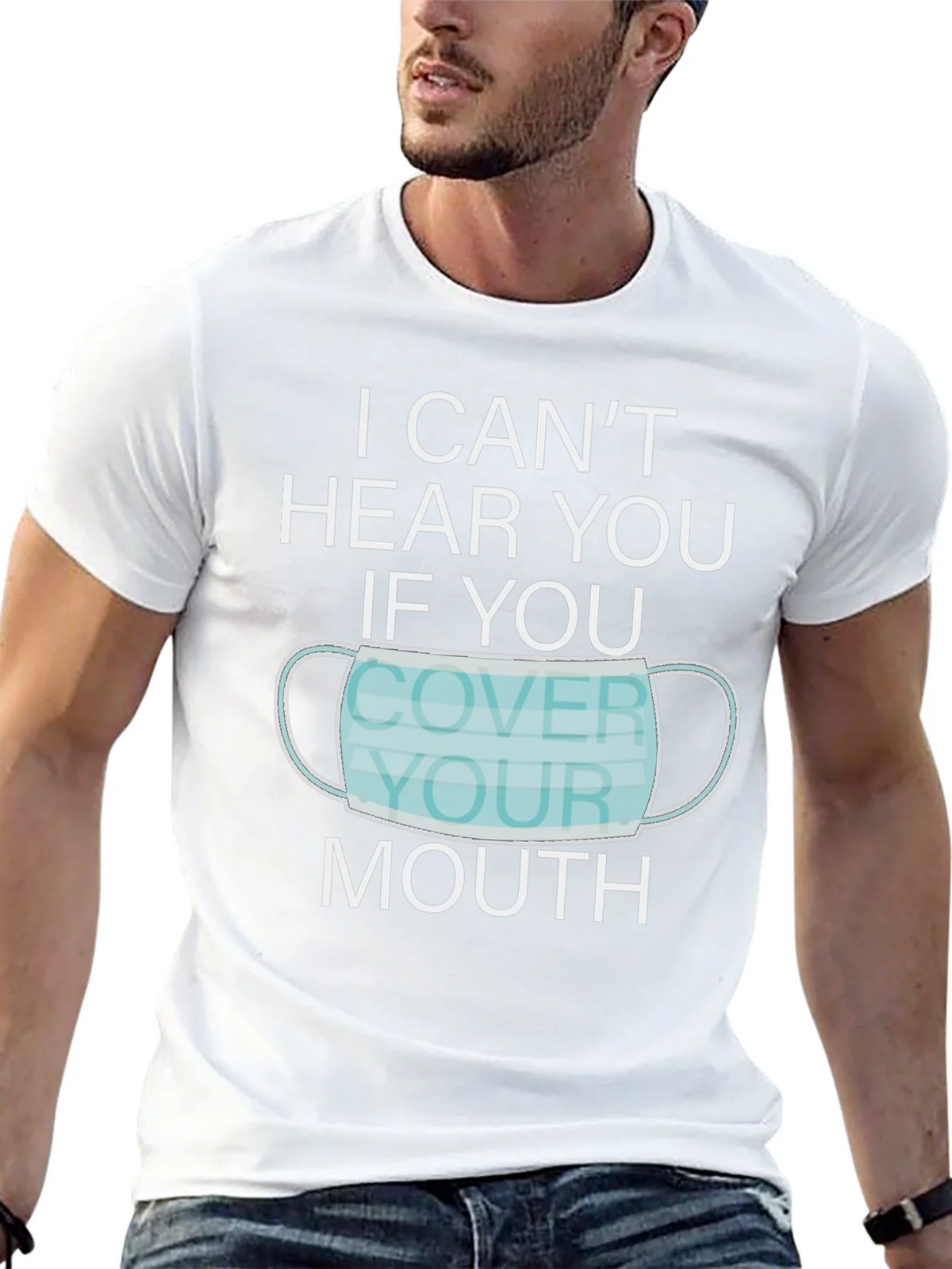 I Cant Hear You Face Mask Graphic T-Shirt product image 12