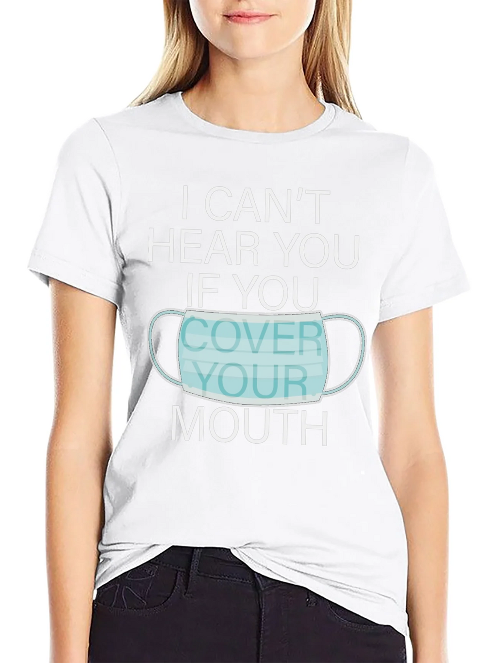 I Cant Hear You Face Mask Graphic T-Shirt product image 8