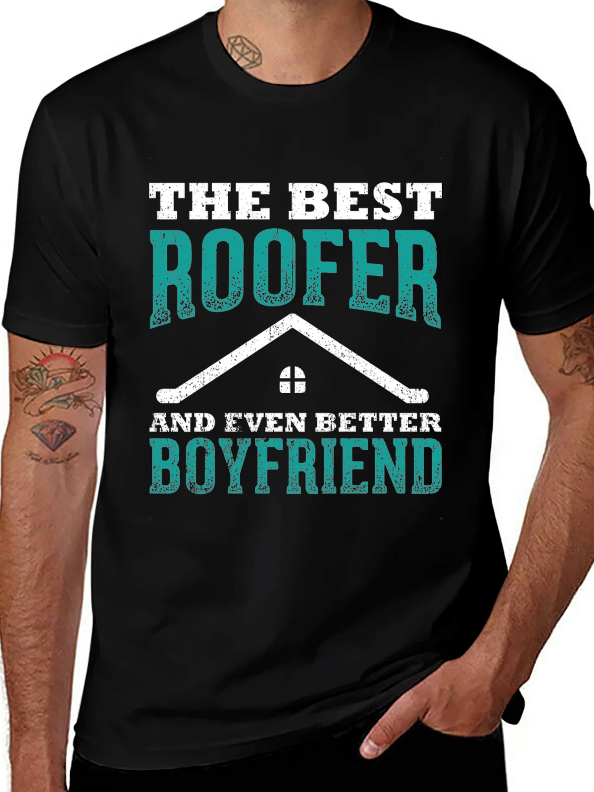Best Roofer Boyfriend Graphic Tee product image 1