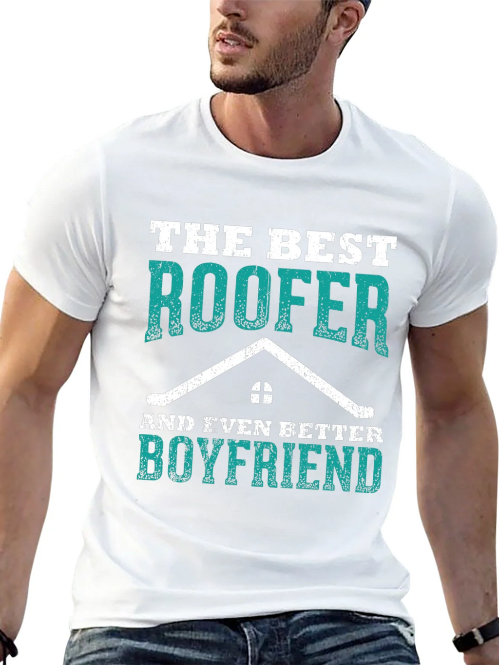 Best Roofer Boyfriend Graphic Tee product image 7