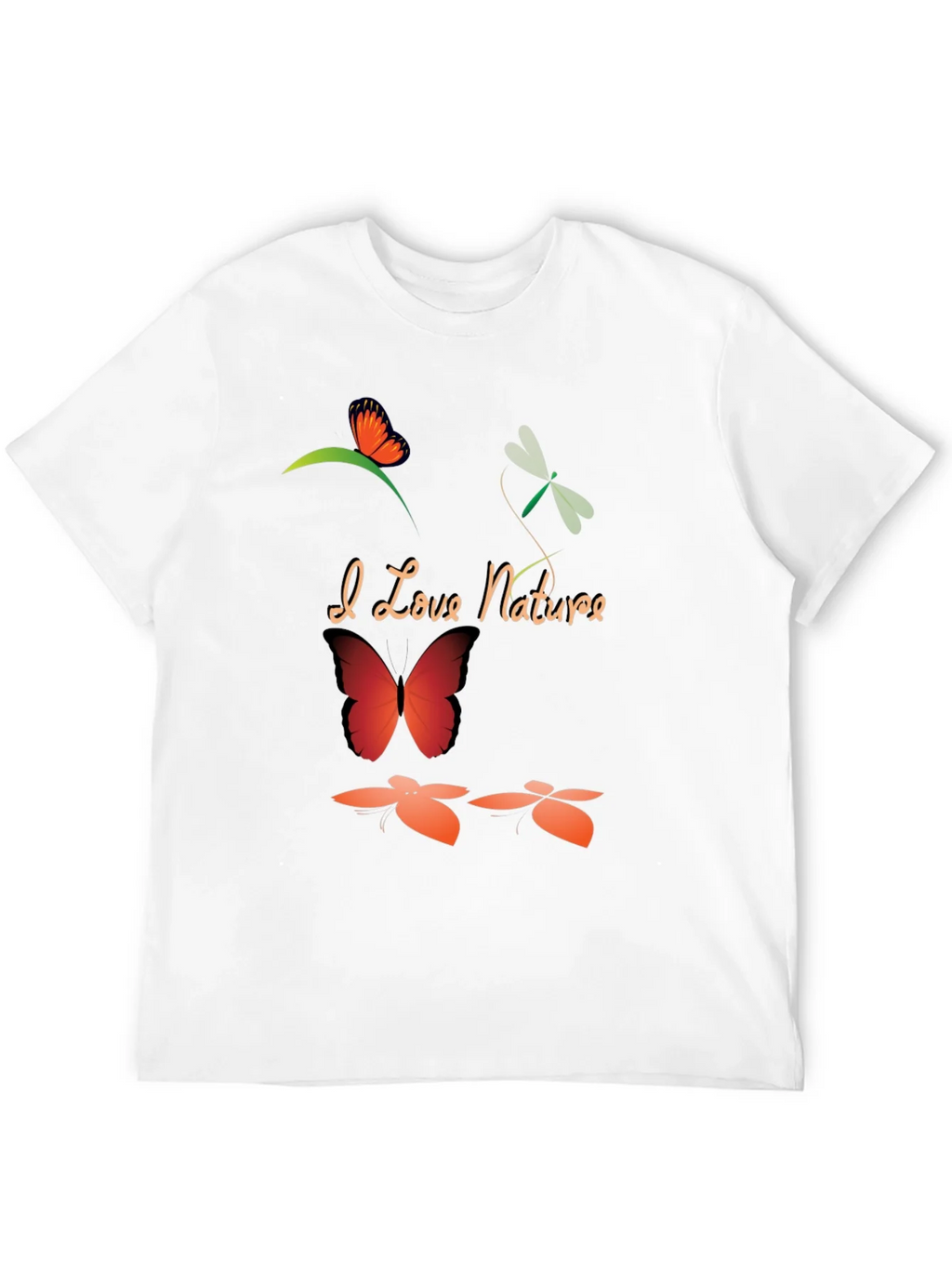 I Love Nature Black Graphic T-Shirt product image 11