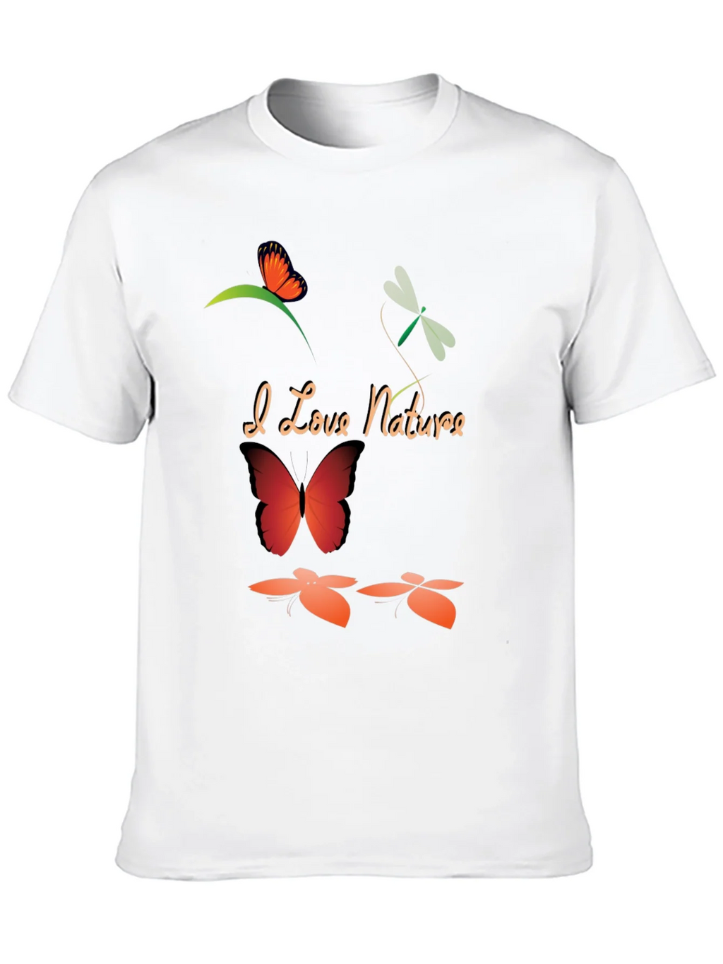 I Love Nature Black Graphic T-Shirt product image 9