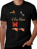 I Love Nature Black Graphic T-Shirt product image 1