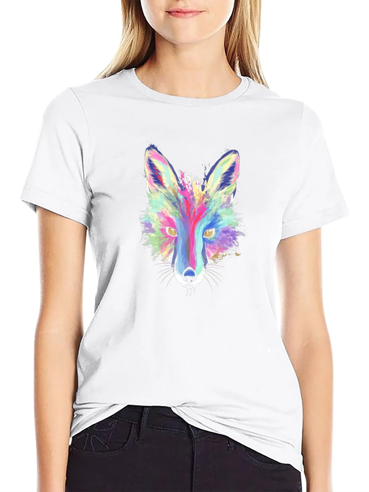 Vibrant Fox Graphic Tee - Stylish Mens T-Shirt product image 4