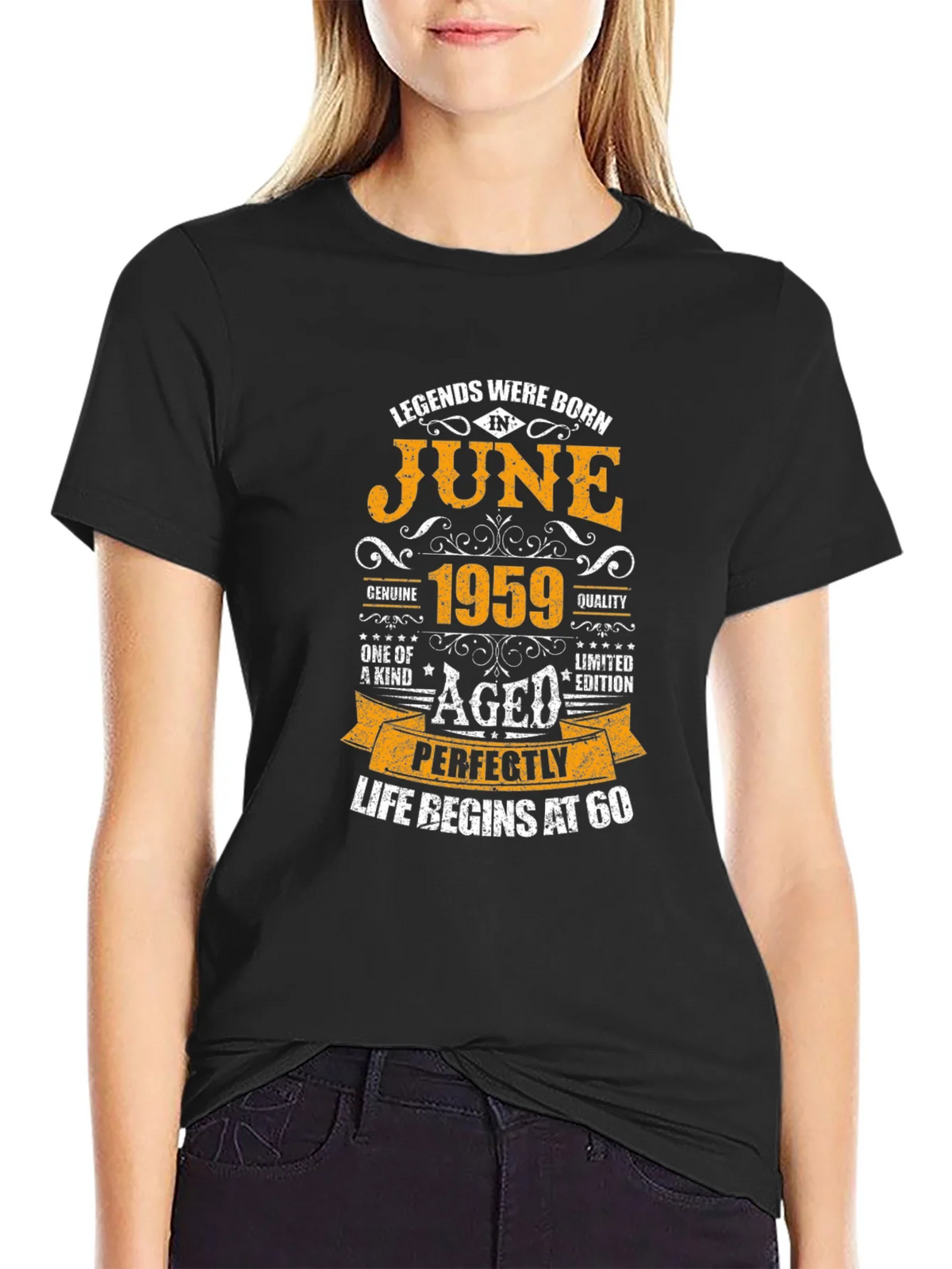 Legends Born in June 1959 T-Shirt - Aged Perfectly product image 2
