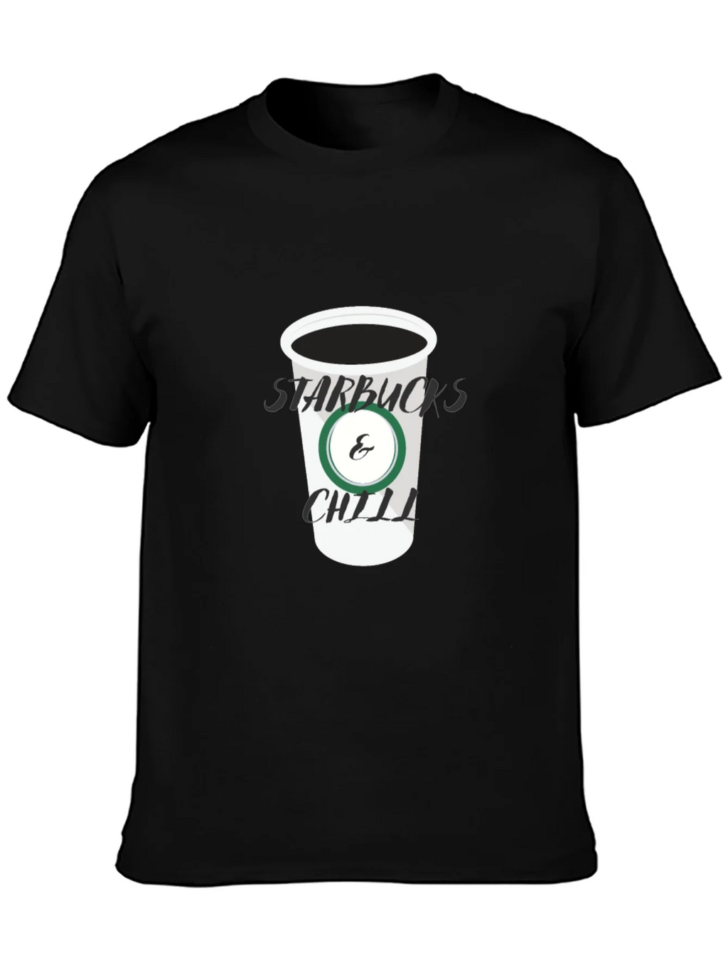 Starbucks & Chill Black T-Shirt product image 3