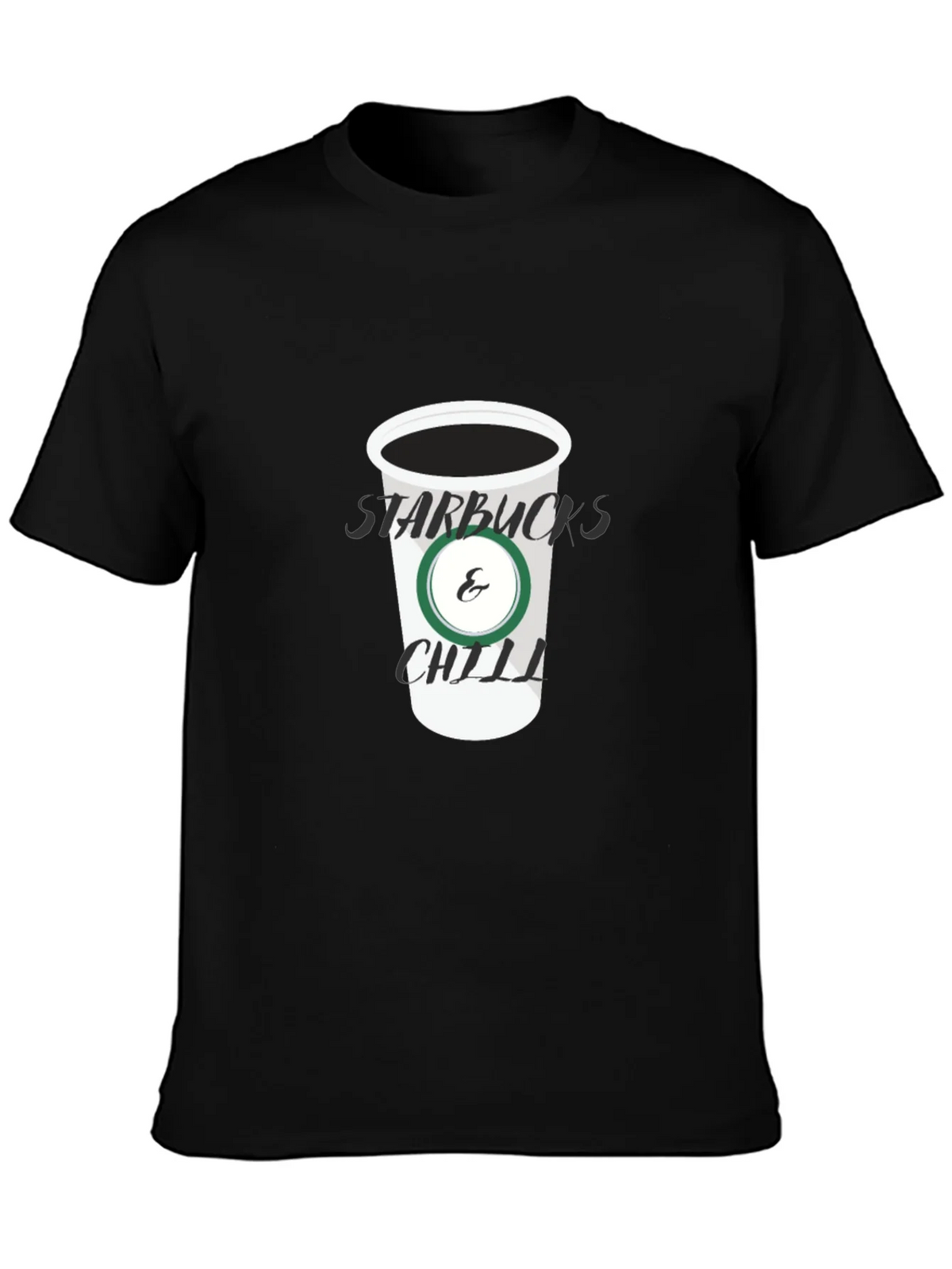 Starbucks & Chill Black T-Shirt product image 3