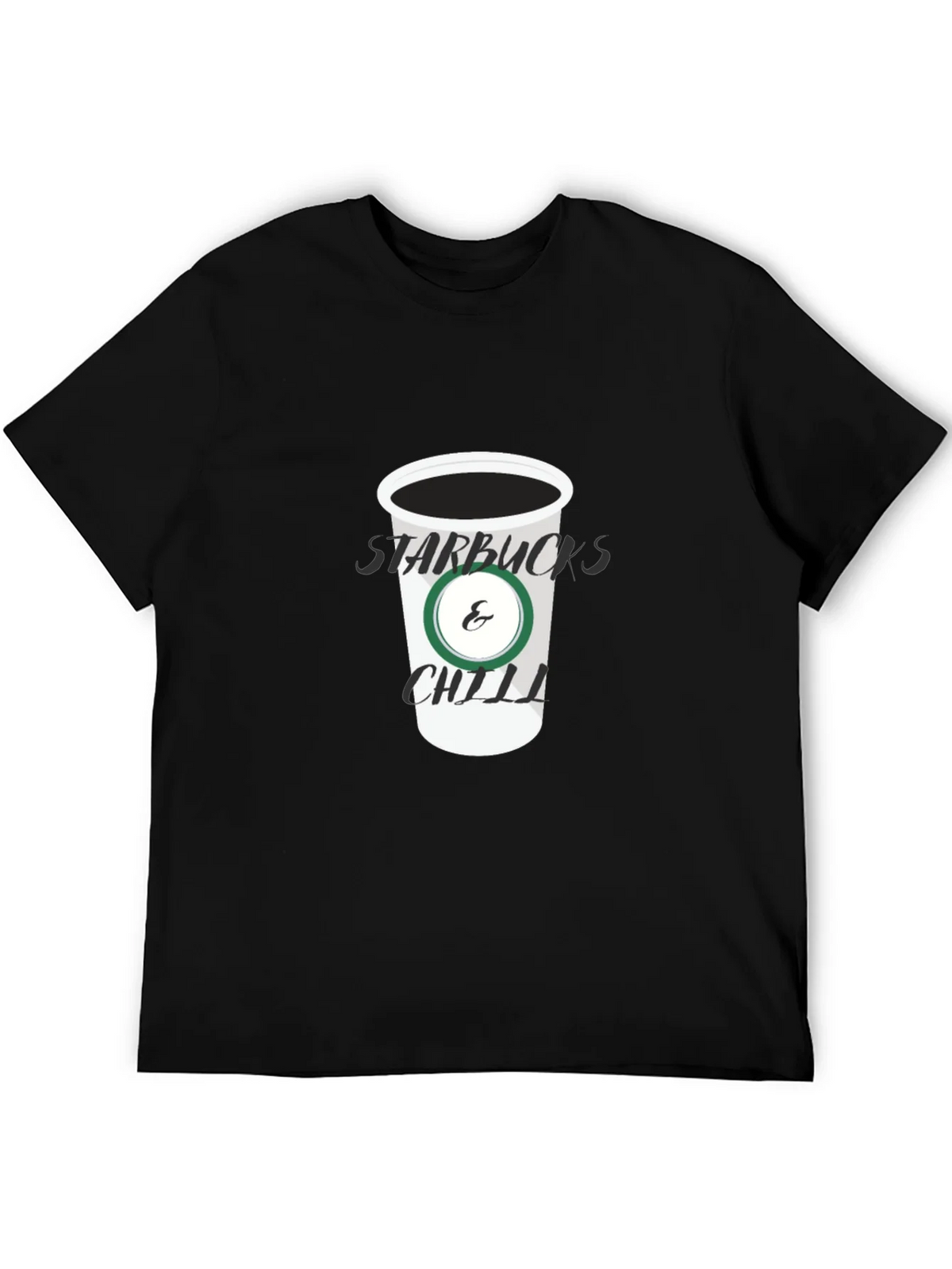 Starbucks & Chill Black T-Shirt product image 4