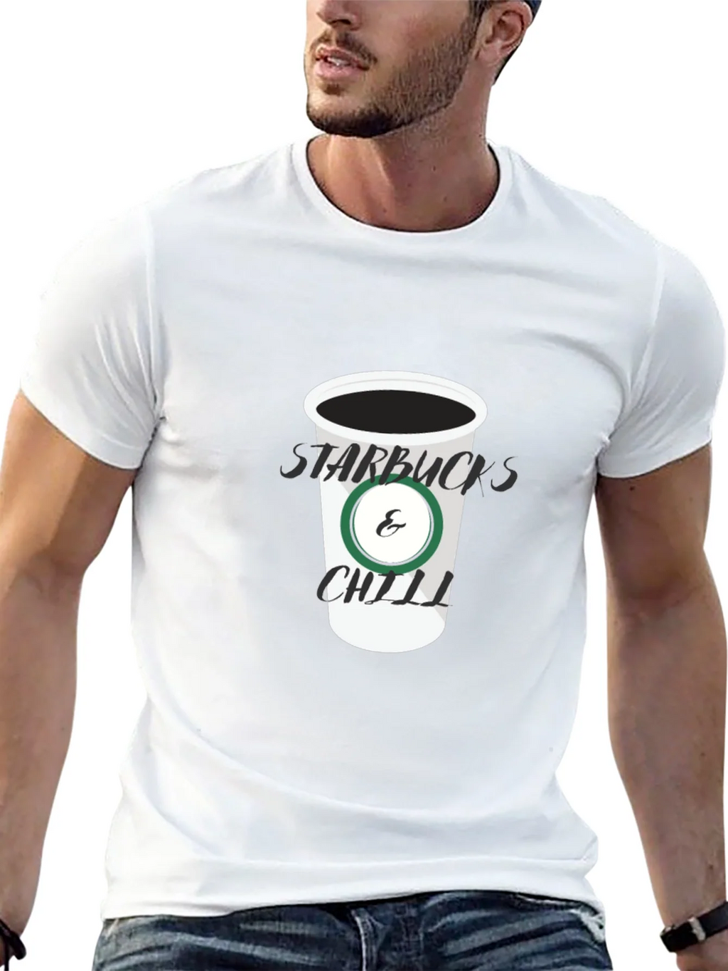 Starbucks & Chill Black T-Shirt product image 10
