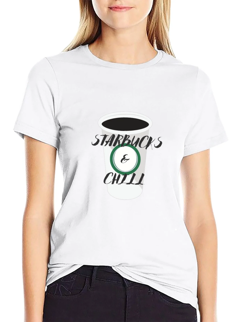 Starbucks & Chill Black T-Shirt product image 7