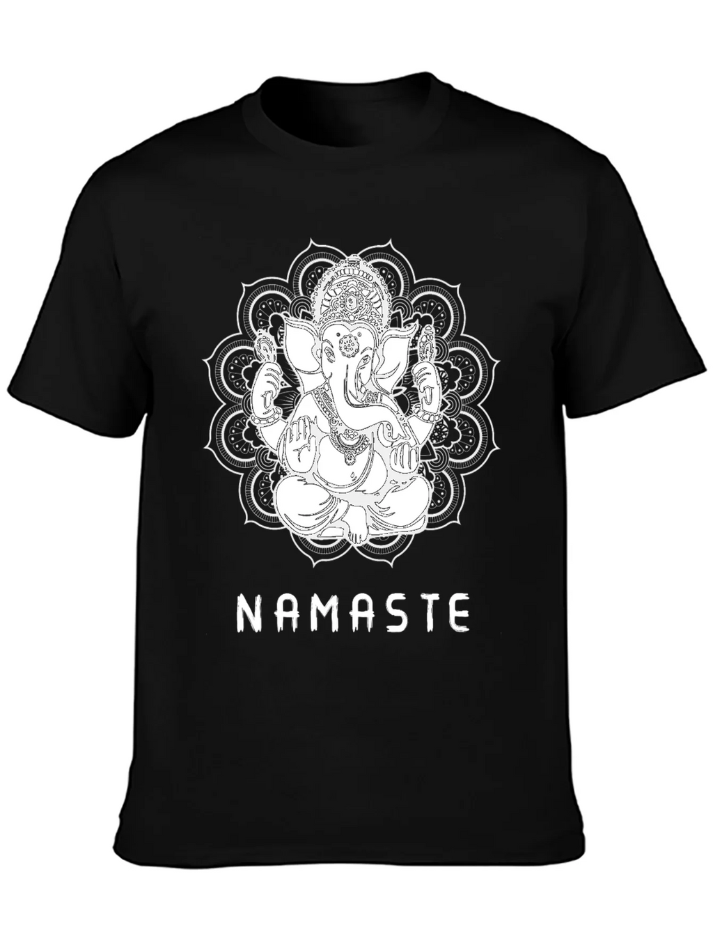 Ganesha Namaste Graphic T-Shirt - Black product image 3
