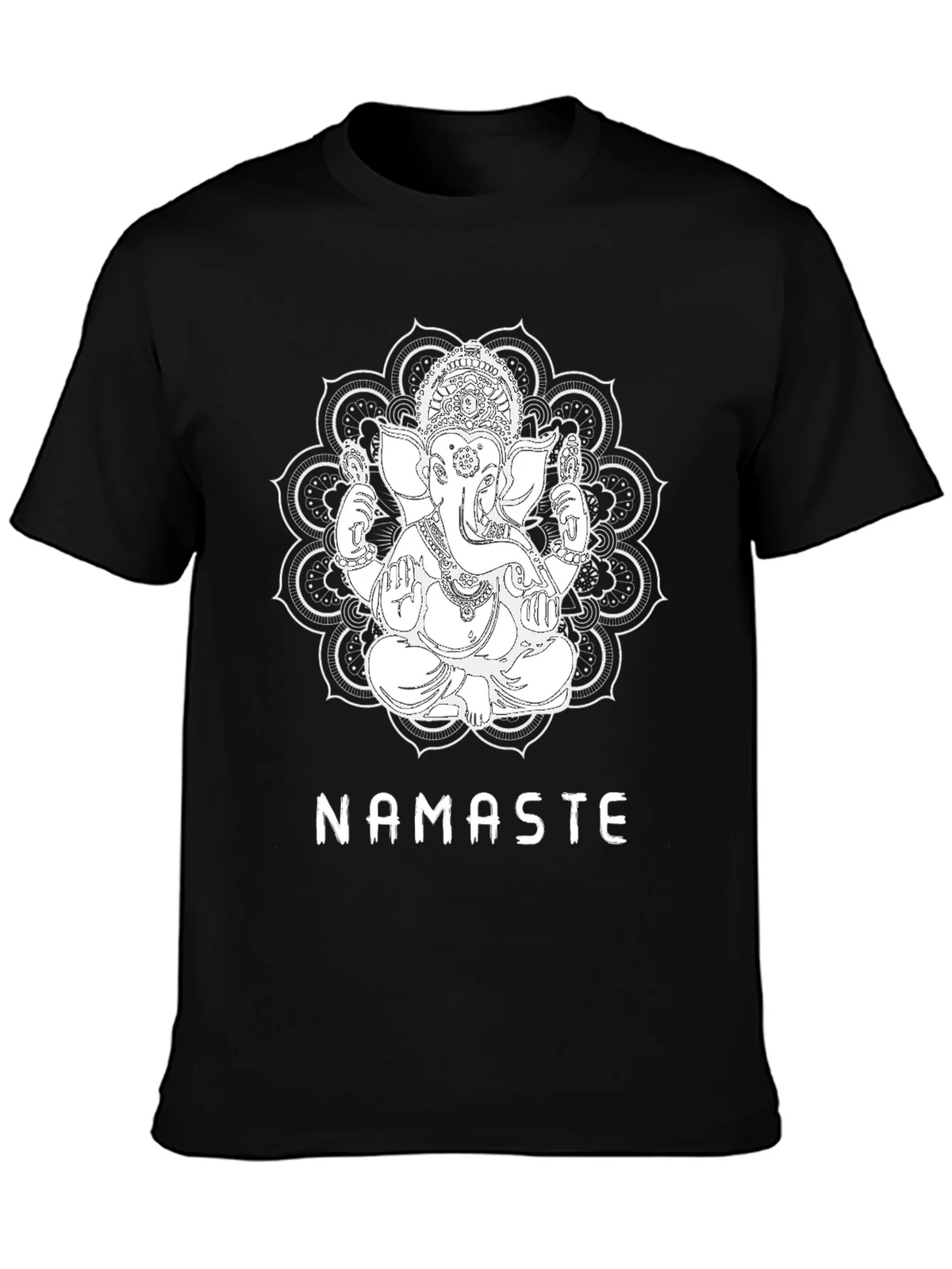 Ganesha Namaste Graphic T-Shirt - Black product image 3