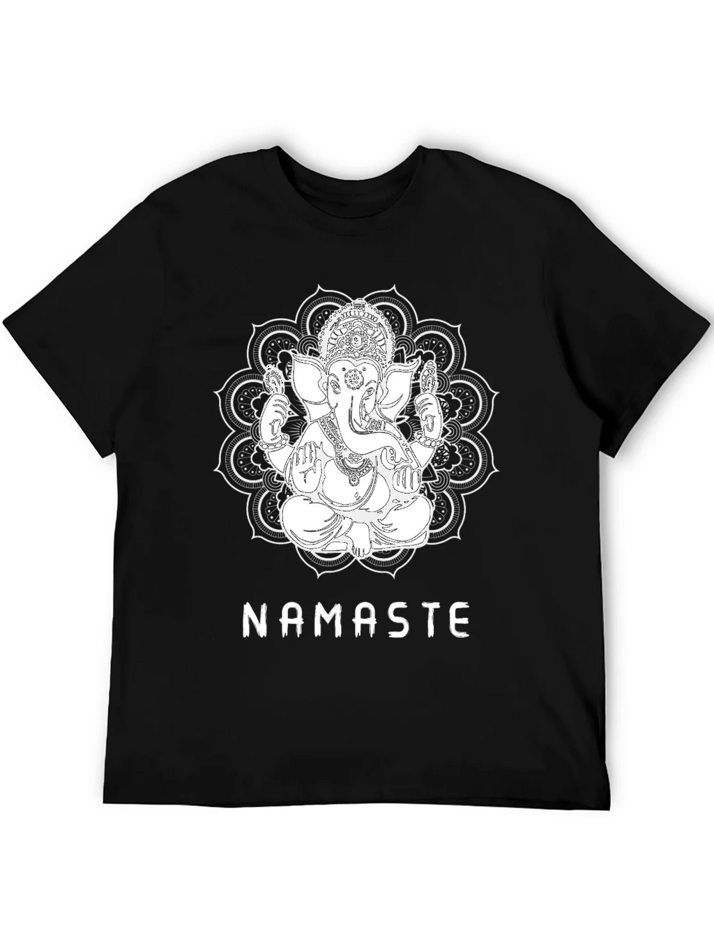 Ganesha Namaste Graphic T-Shirt - Black product image 5
