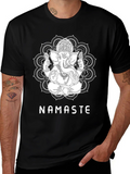 Ganesha Namaste Graphic T-Shirt - Black product image 1