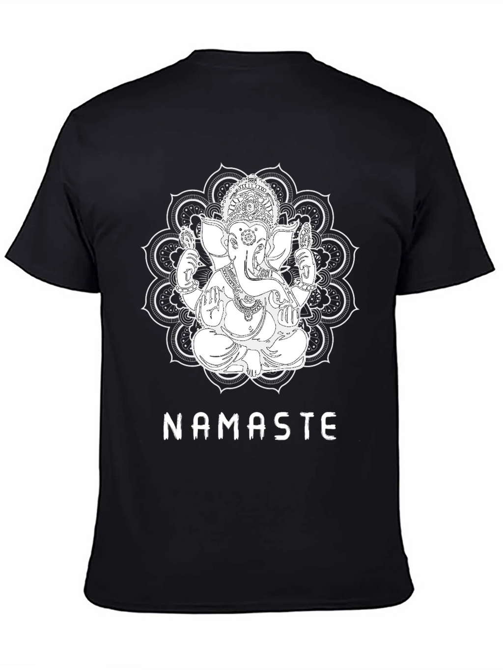 Ganesha Namaste Graphic T-Shirt - Black product image 4