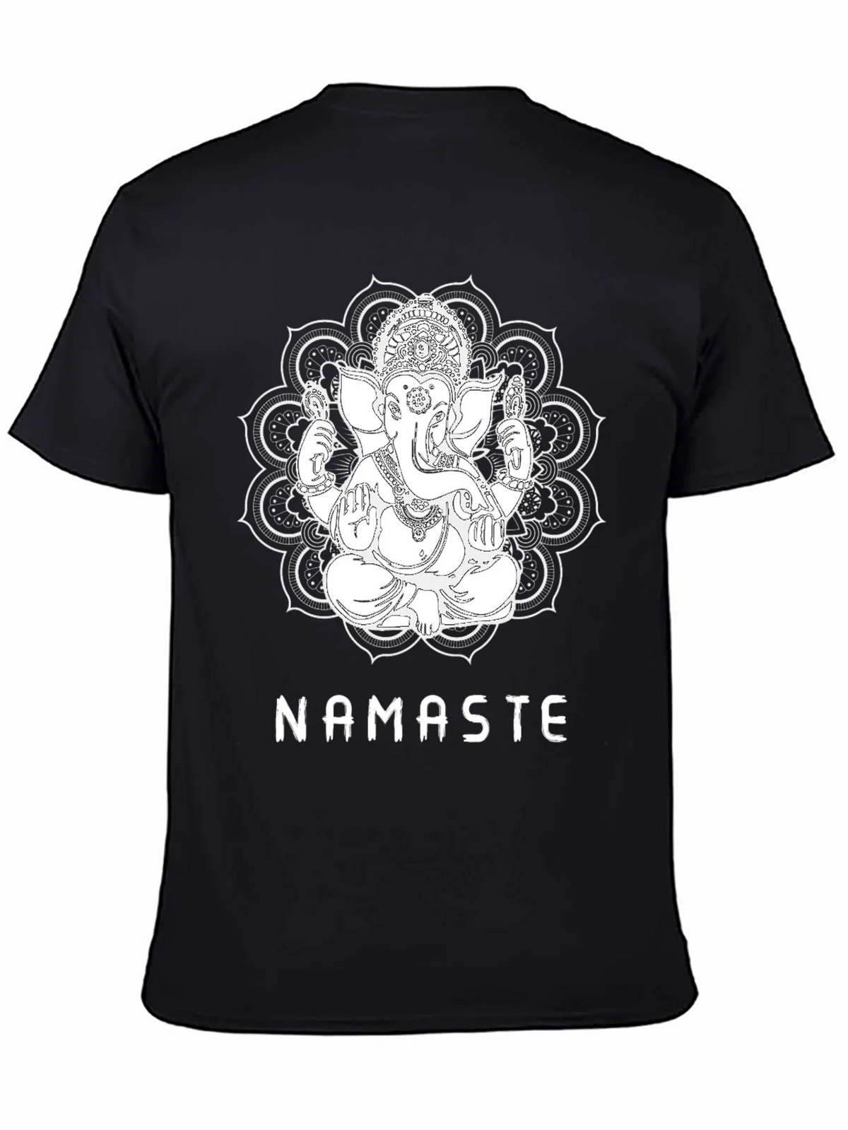 Ganesha Namaste Graphic T-Shirt - Black product image 4