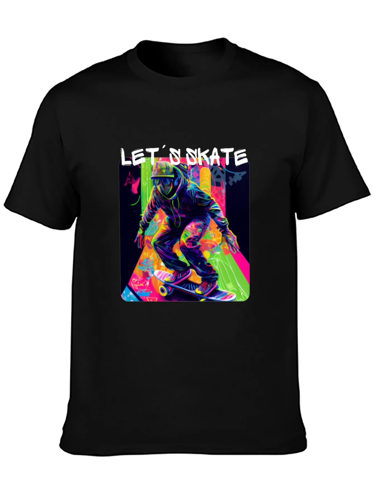 Lets Skate Graphic Tee - Cool Skater Design product image 2